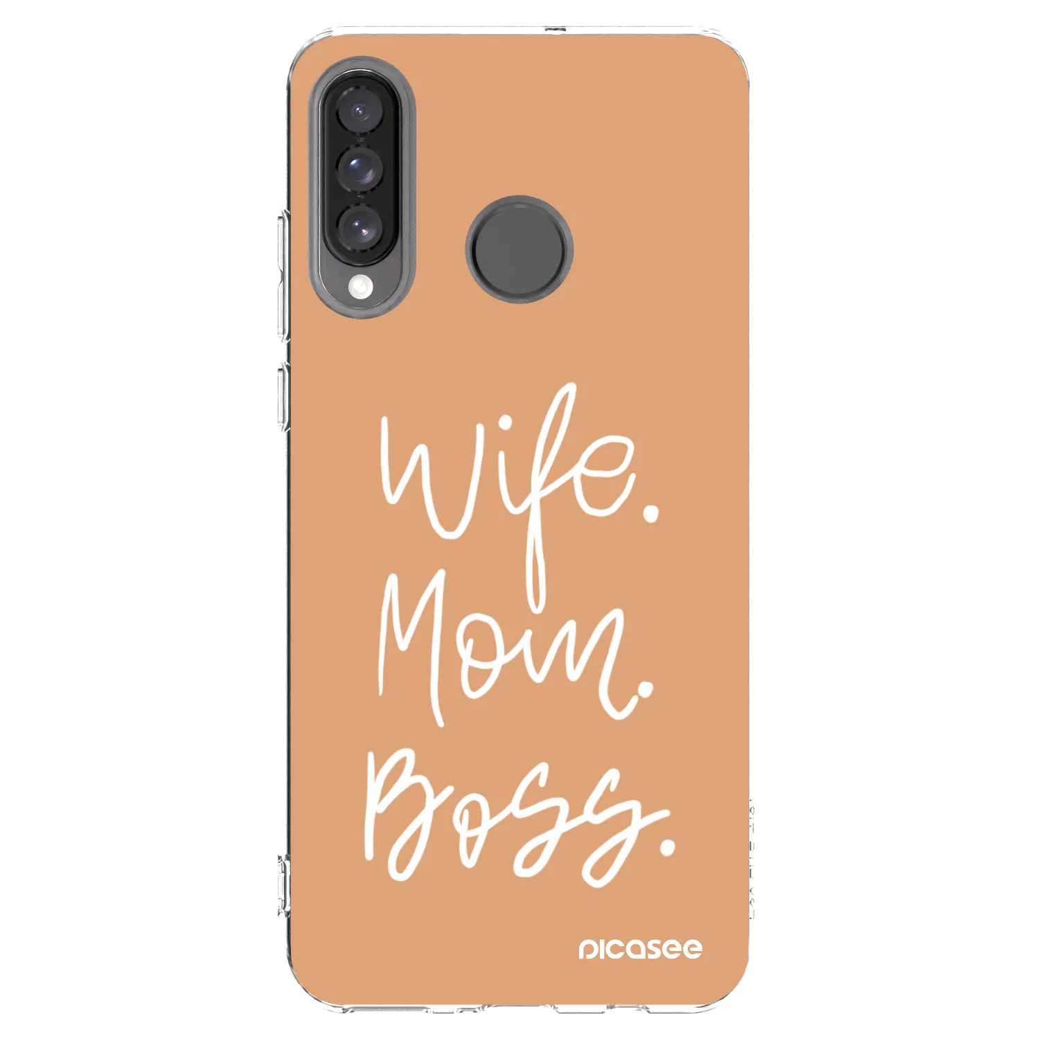 Picasee átlátszó szilikon tok az alábbi mobiltelefonokra Huawei P30 Lite - Boss Mama