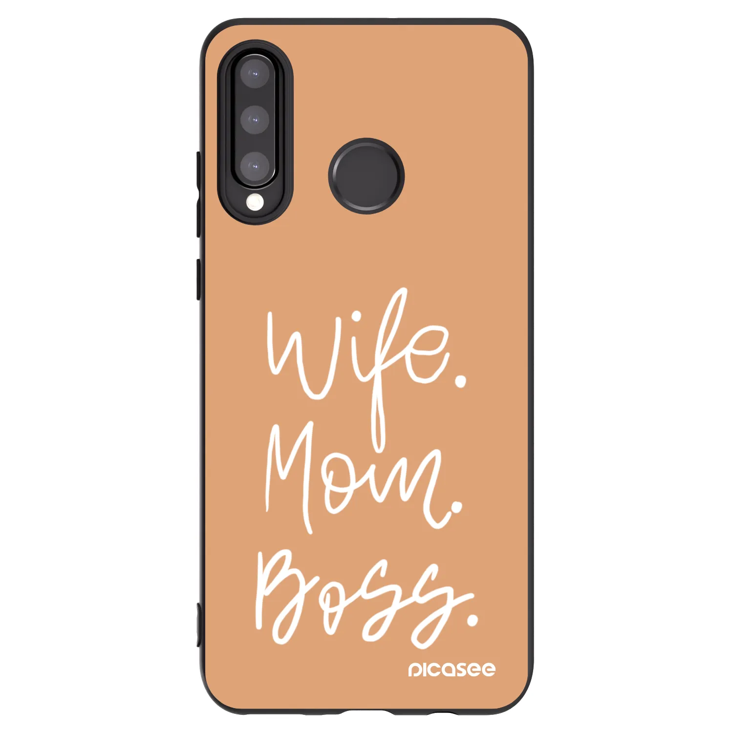 Picasee fekete szilikon tok az alábbi mobiltelefonokra Huawei P30 Lite - Boss Mama