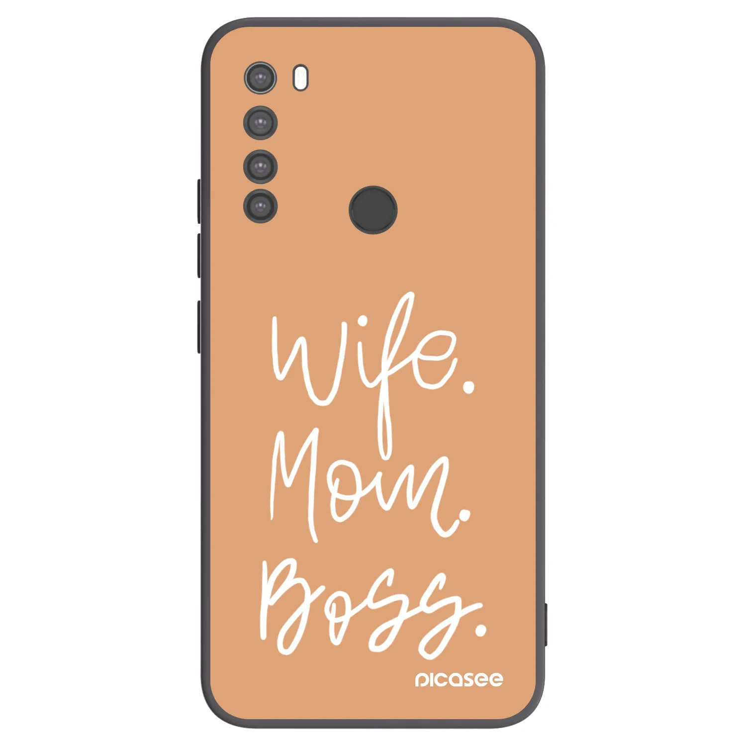 Picasee fekete szilikon tok az alábbi mobiltelefonokra Xiaomi Redmi Note 8 - Boss Mama