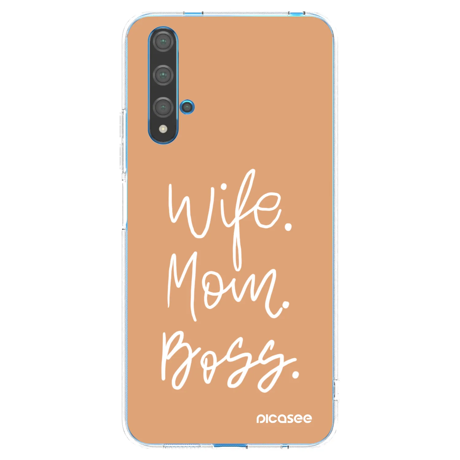 Picasee átlátszó szilikon tok az alábbi mobiltelefonokra Huawei Nova 5T - Boss Mama