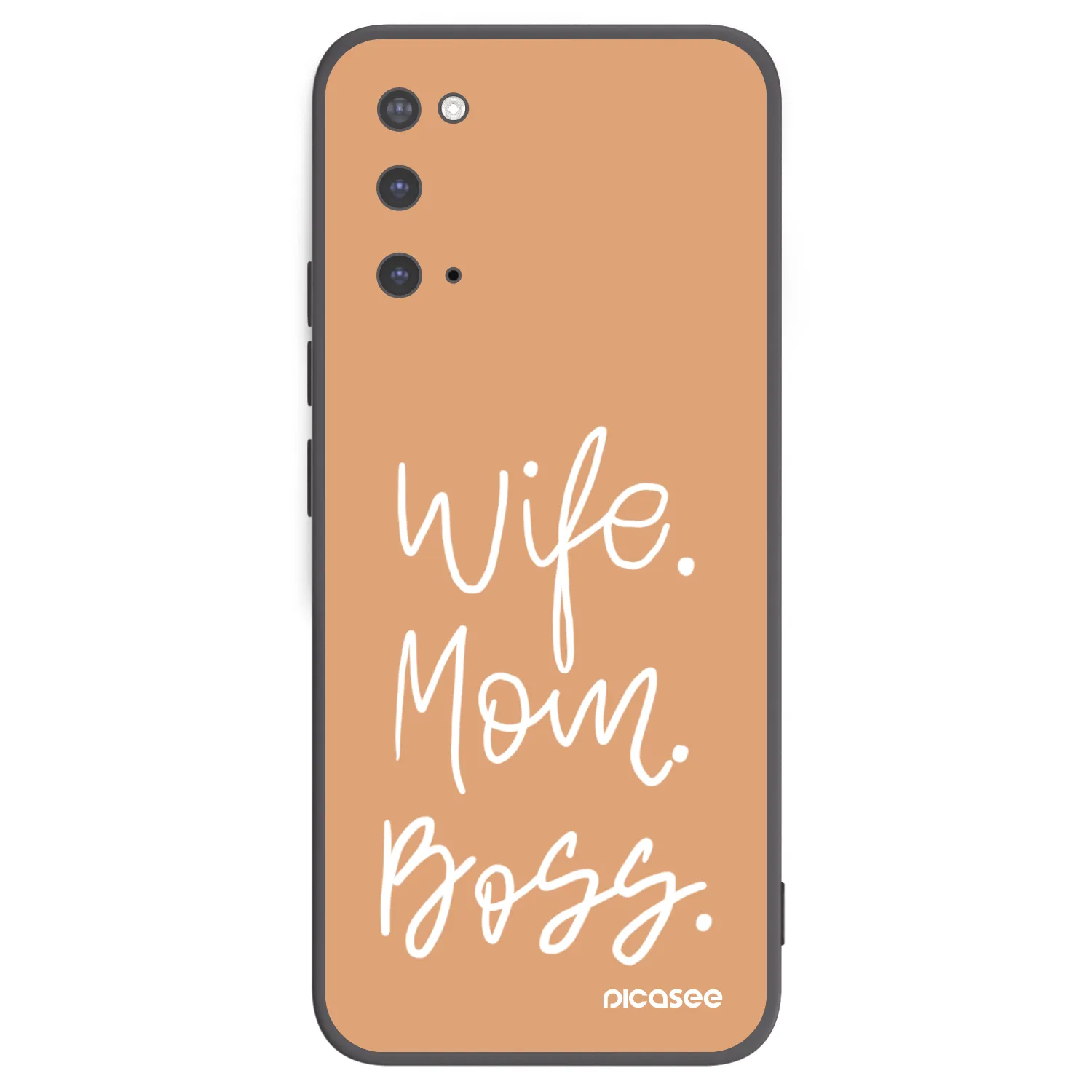 Picasee fekete szilikon tok az alábbi mobiltelefonokra Samsung Galaxy S20 G980F - Boss Mama