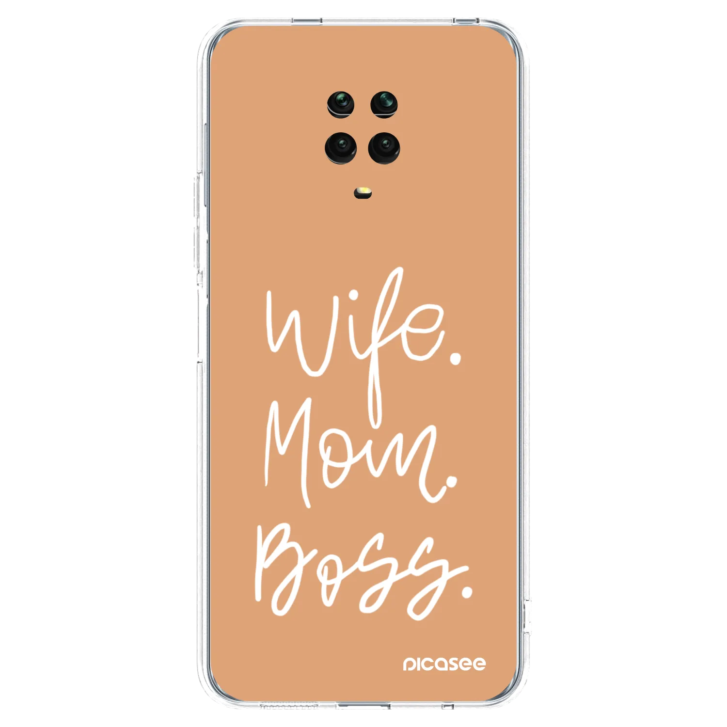 Picasee átlátszó szilikon tok az alábbi mobiltelefonokra Xiaomi Redmi Note 9 Pro - Boss Mama