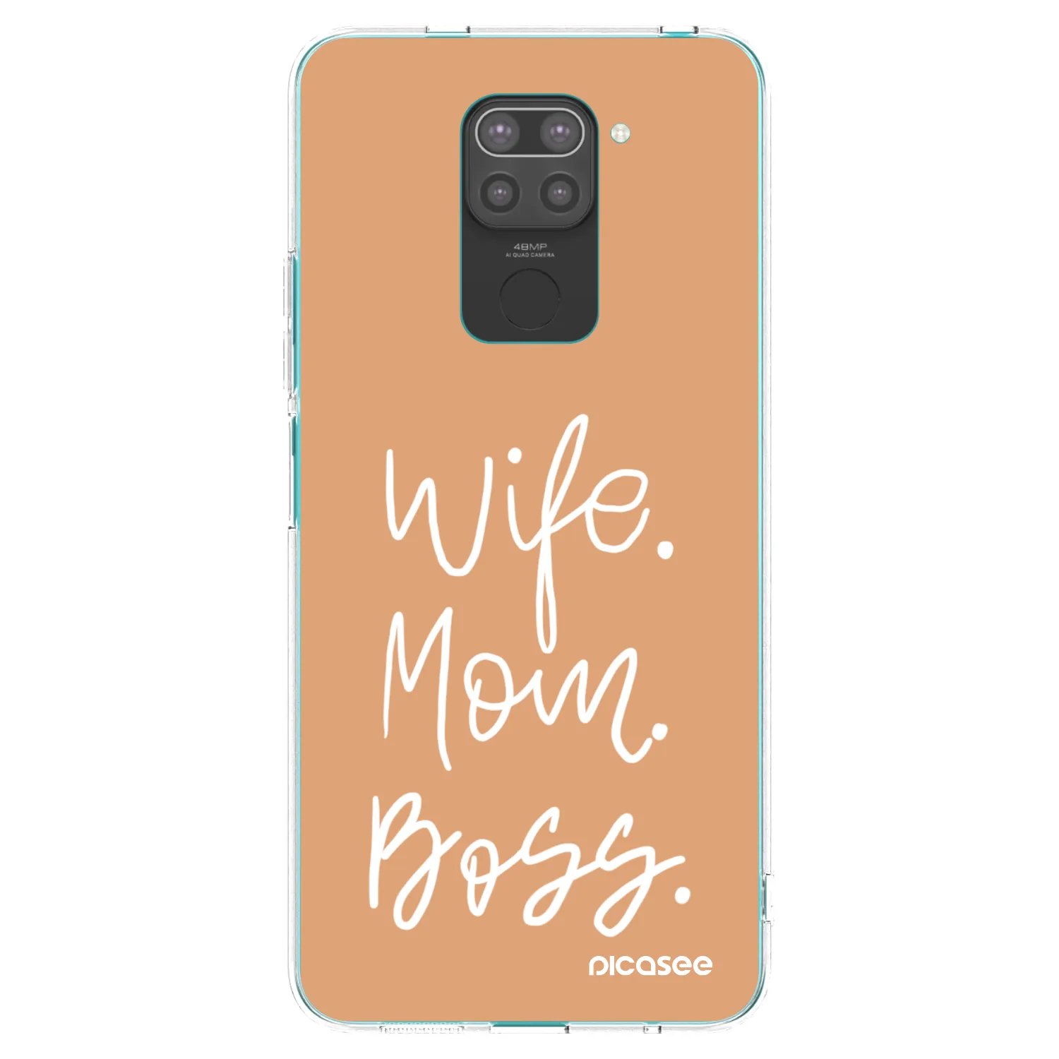 Picasee fekete szilikon tok az alábbi mobiltelefonokra Xiaomi Redmi Note 9 - Boss Mama