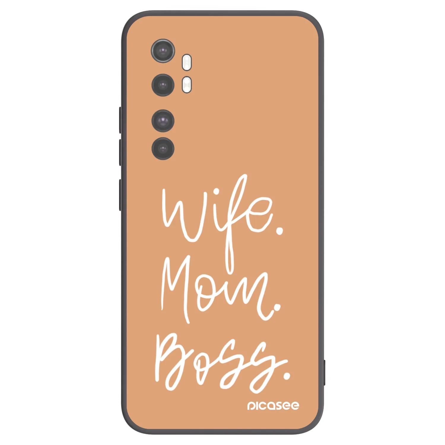 Picasee fekete szilikon tok az alábbi mobiltelefonokra Xiaomi Mi Note 10 Lite - Boss Mama