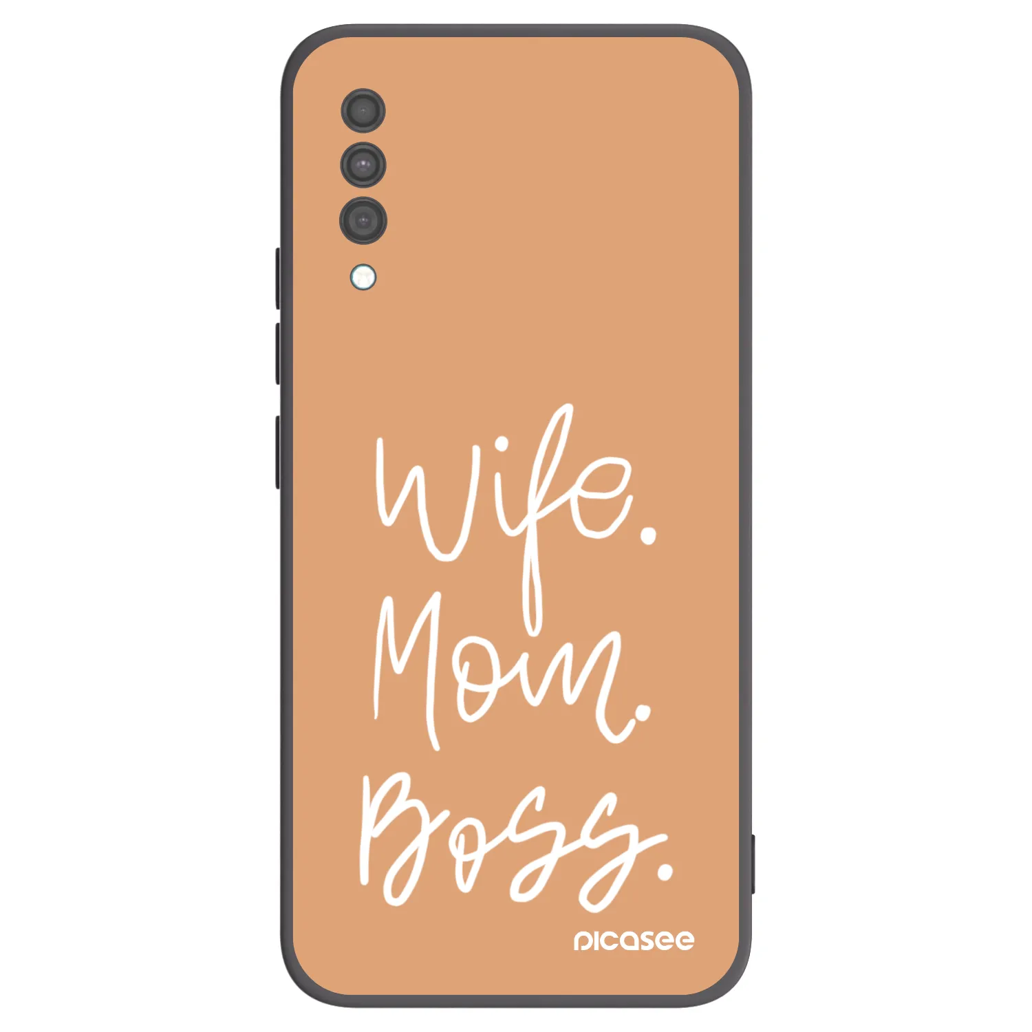 Picasee fekete szilikon tok az alábbi mobiltelefonokra Samsung Galaxy A30s A307F - Boss Mama