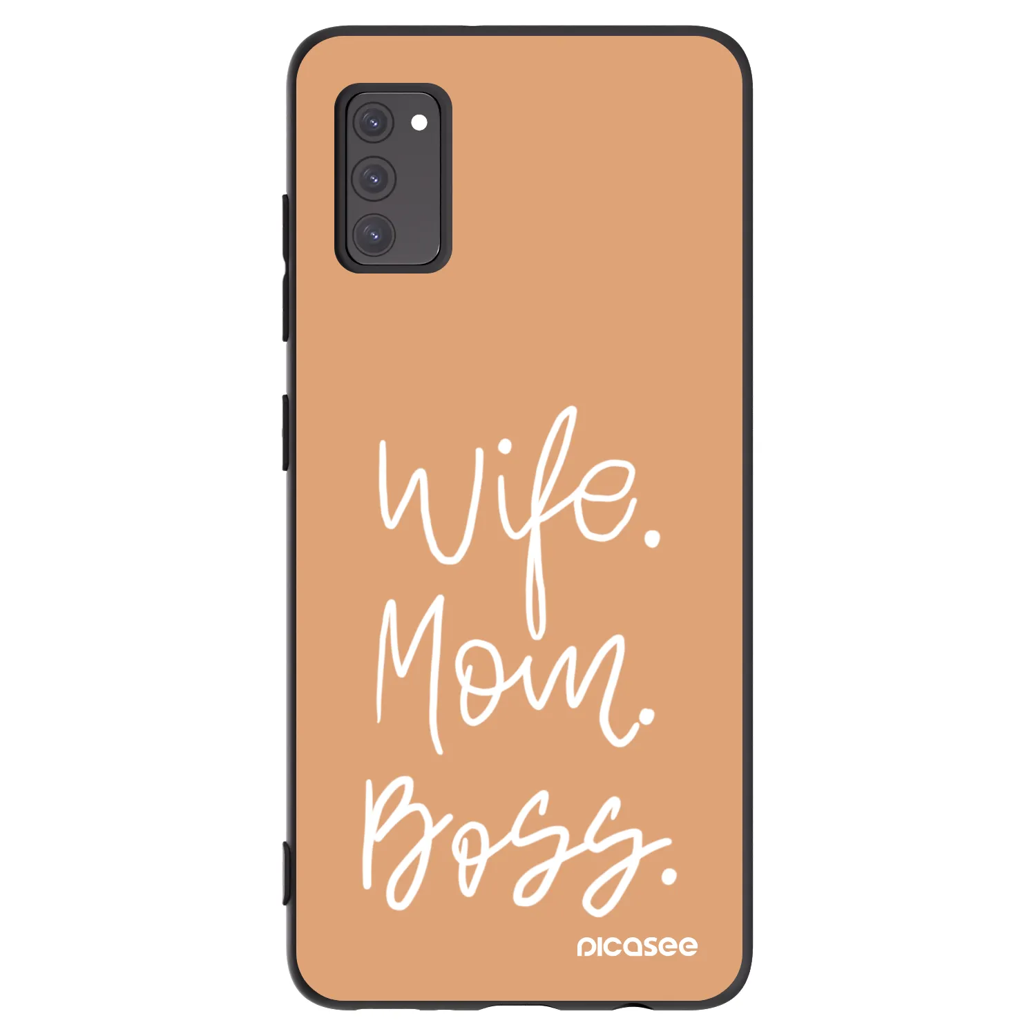 Picasee fekete szilikon tok az alábbi mobiltelefonokra Samsung Galaxy A41 A415F - Boss Mama