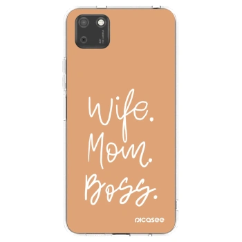 Picasee átlátszó szilikon tok az alábbi mobiltelefonokra Huawei Y5P - Boss Mama