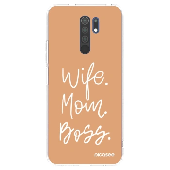 Picasee átlátszó szilikon tok az alábbi mobiltelefonokra Xiaomi Redmi 9 - Boss Mama
