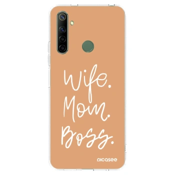 Picasee átlátszó szilikon tok az alábbi mobiltelefonokra Realme 6i - Boss Mama