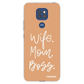 Picasee átlátszó szilikon tok az alábbi mobiltelefonokra Motorola Moto G9 Play - Boss Mama