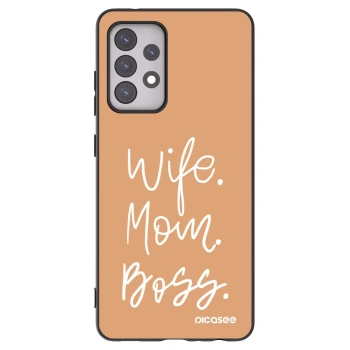 Picasee fekete szilikon tok az alábbi mobiltelefonokra Samsung Galaxy A52 5G A525F - Boss Mama