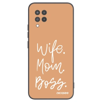 Picasee fekete szilikon tok az alábbi mobiltelefonokra Samsung Galaxy A42 A426B - Boss Mama