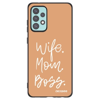 Picasee fekete szilikon tok az alábbi mobiltelefonokra Samsung Galaxy A72 A725F - Boss Mama