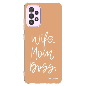 Picasee átlátszó szilikon tok az alábbi mobiltelefonokra Samsung Galaxy A32 5G A326B - Boss Mama