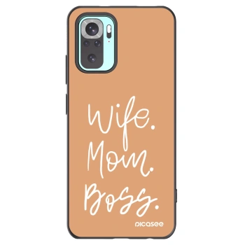 Picasee fekete szilikon tok az alábbi mobiltelefonokra Xiaomi Redmi Note 10 Pro - Boss Mama