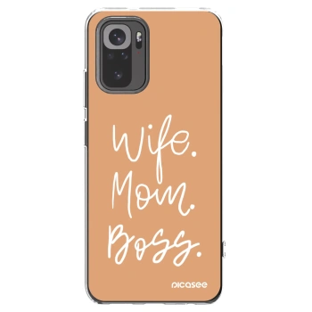 Picasee átlátszó szilikon tok az alábbi mobiltelefonokra Xiaomi Redmi Note 10S - Boss Mama