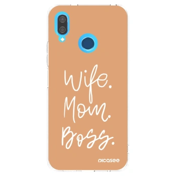 Picasee átlátszó szilikon tok az alábbi mobiltelefonokra Huawei P20 Lite - Boss Mama