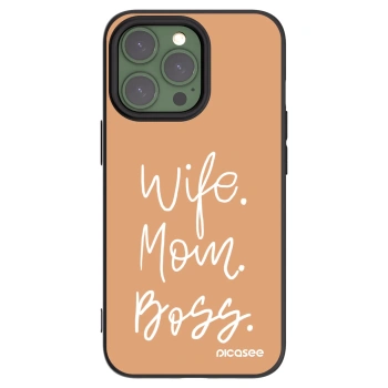Picasee fekete szilikon tok az alábbi mobiltelefonokra Apple iPhone 13 Pro - Boss Mama