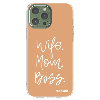 Picasee átlátszó szilikon tok az alábbi mobiltelefonokra Apple iPhone 13 Pro Max - Boss Mama