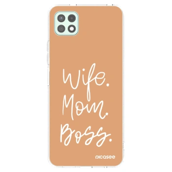 Picasee átlátszó szilikon tok az alábbi mobiltelefonokra Samsung Galaxy A22 A226B 5G - Boss Mama