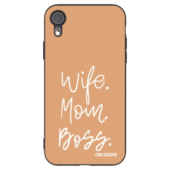 Picasee fekete szilikon tok az alábbi mobiltelefonokra Apple iPhone XR - Boss Mama