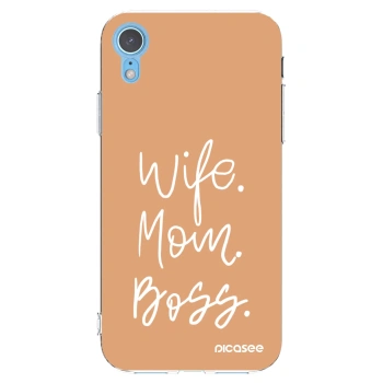 Picasee átlátszó szilikon tok az alábbi mobiltelefonokra Apple iPhone XR - Boss Mama