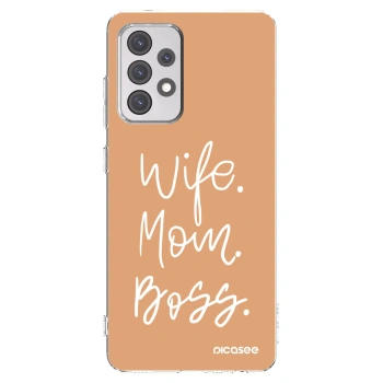 Picasee átlátszó szilikon tok az alábbi mobiltelefonokra Samsung Galaxy A52s 5G A528B - Boss Mama