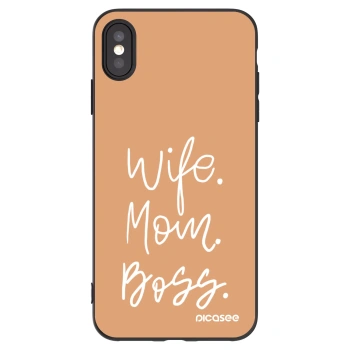 Picasee fekete szilikon tok az alábbi mobiltelefonokra Apple iPhone XS Max - Boss Mama