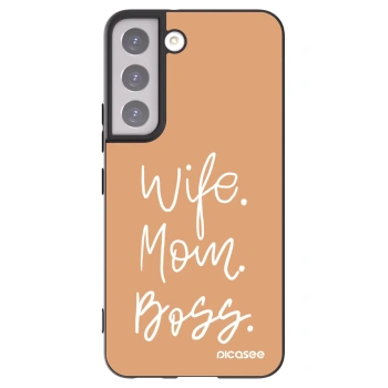 Picasee fekete szilikon tok az alábbi mobiltelefonokra Samsung Galaxy S22 5G - Boss Mama