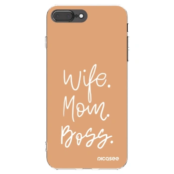 Picasee átlátszó szilikon tok az alábbi mobiltelefonokra Apple iPhone 7 Plus - Boss Mama