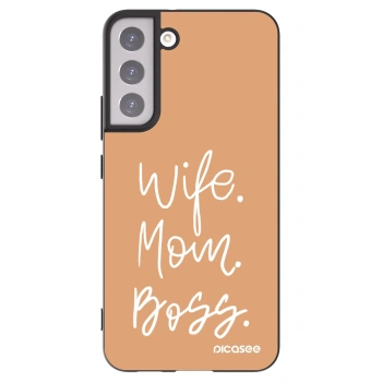 Picasee fekete szilikon tok az alábbi mobiltelefonokra Samsung Galaxy S22+ 5G - Boss Mama