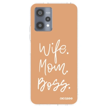 Picasee átlátszó szilikon tok az alábbi mobiltelefonokra Realme 9 Pro 5G - Boss Mama