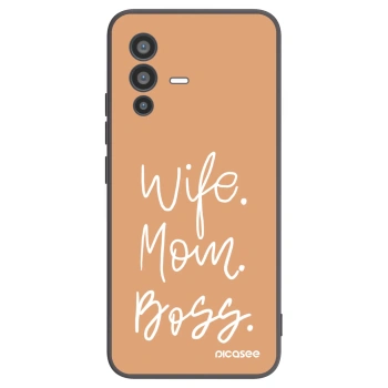 Picasee fekete szilikon tok az alábbi mobiltelefonokra Vivo V23 5G - Boss Mama