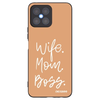 Picasee fekete szilikon tok az alábbi mobiltelefonokra Honor X8 4G - Boss Mama