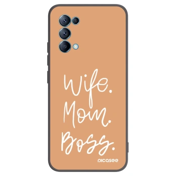 Picasee fekete szilikon tok az alábbi mobiltelefonokra OPPO Reno 5 5G - Boss Mama