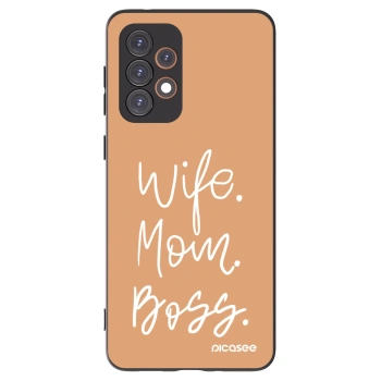 Picasee fekete szilikon tok az alábbi mobiltelefonokra Samsung Galaxy A33 5G A336 - Boss Mama