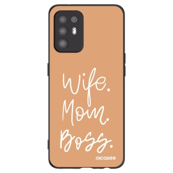 Picasee fekete szilikon tok az alábbi mobiltelefonokra OPPO A94 5G - Boss Mama