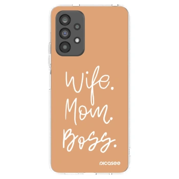 Picasee átlátszó szilikon tok az alábbi mobiltelefonokra Samsung Galaxy A73 5G - Boss Mama