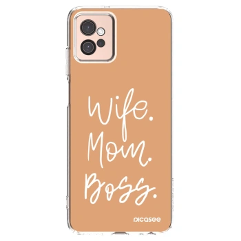 Picasee átlátszó szilikon tok az alábbi mobiltelefonokra Motorola Moto G32 - Boss Mama