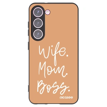 Picasee fekete szilikon tok az alábbi mobiltelefonokra Samsung Galaxy S23 5G - Boss Mama