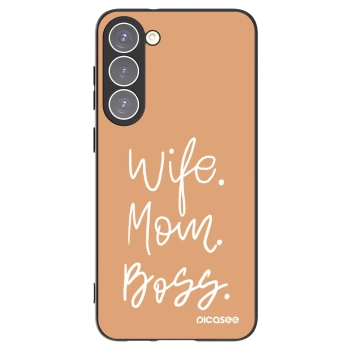 Picasee fekete szilikon tok az alábbi mobiltelefonokra Samsung Galaxy S23+ 5G - Boss Mama