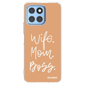 Picasee átlátszó szilikon tok az alábbi mobiltelefonokra Honor X8 5G - Boss Mama