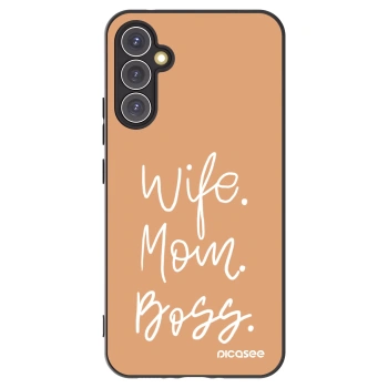 Picasee fekete szilikon tok az alábbi mobiltelefonokra Samsung Galaxy A34 5G A346B - Boss Mama