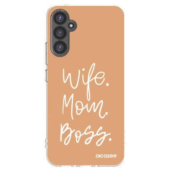 Picasee átlátszó szilikon tok az alábbi mobiltelefonokra Samsung Galaxy A34 5G A346B - Boss Mama