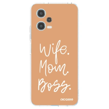 Picasee átlátszó szilikon tok az alábbi mobiltelefonokra Xiaomi Redmi Note 12 5G - Boss Mama