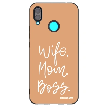 Picasee fekete szilikon tok az alábbi mobiltelefonokra Huawei Nova 3 - Boss Mama