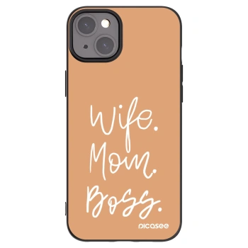 Picasee fekete szilikon tok az alábbi mobiltelefonokra Apple iPhone 15 Plus - Boss Mama