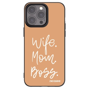 Picasee fekete szilikon tok az alábbi mobiltelefonokra Apple iPhone 15 Pro Max - Boss Mama