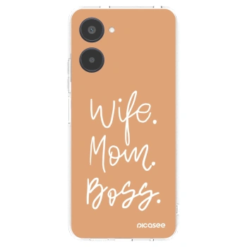 Picasee átlátszó szilikon tok az alábbi mobiltelefonokra Realme 10 4G - Boss Mama