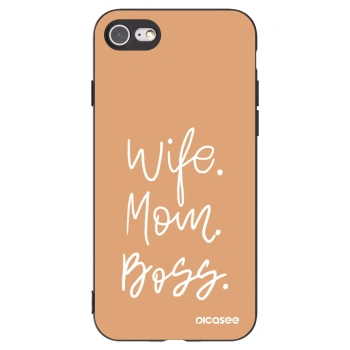 Picasee fekete szilikon tok az alábbi mobiltelefonokra Apple iPhone 7 - Boss Mama
